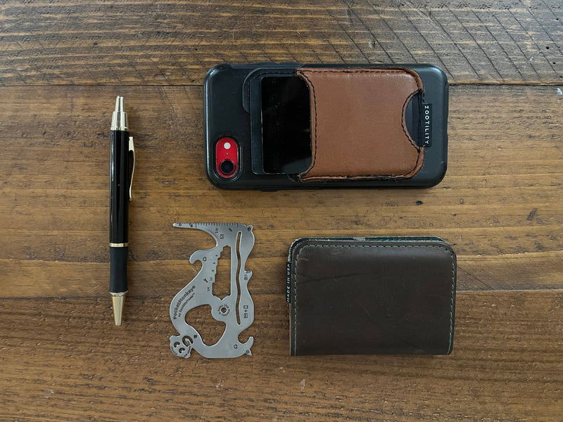 Magnetic Phone Leather Wallet: Black