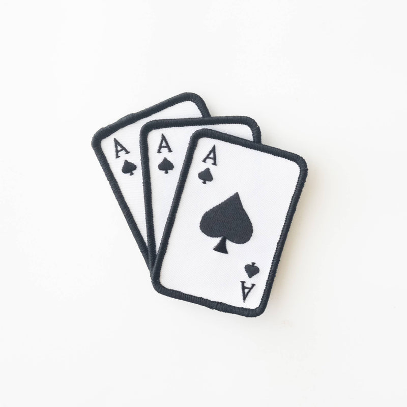 Ace of Spades Embroidered Iron on Patch: Yes