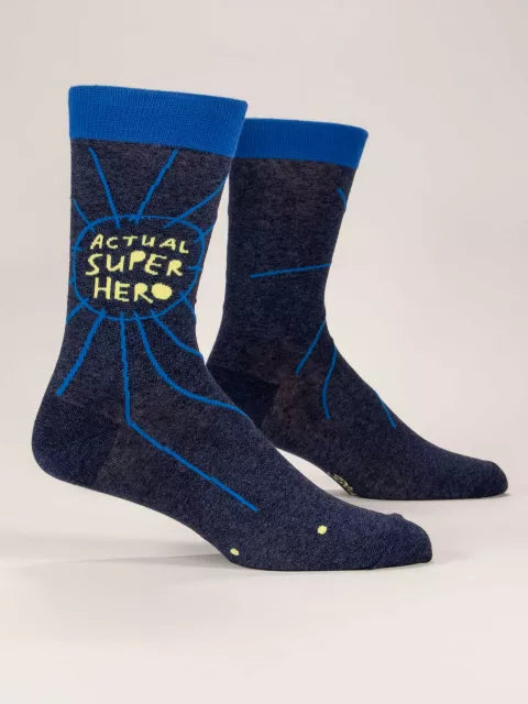 Actual Super Hero - Crew Socks - LOCAL FIXTURE