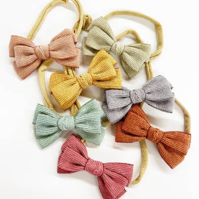 Double Stacked Corduroy Hair Bows - LOCAL FIXTURE