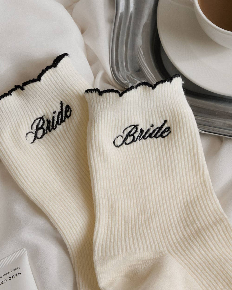 Bride Ruffle Socks | Bachelorette, Gift, Bridal