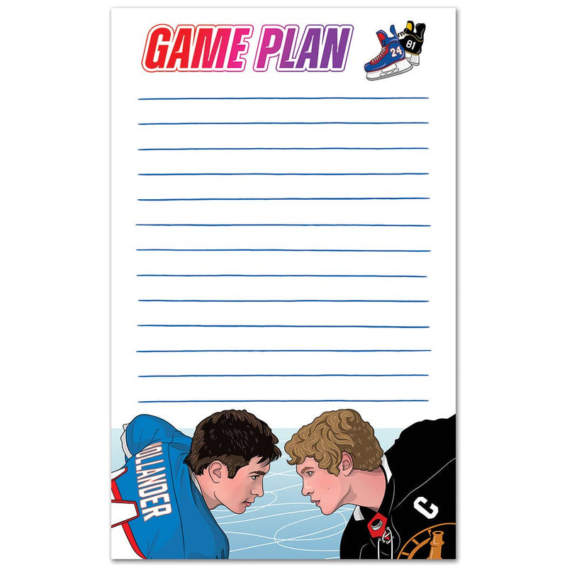 Notepad: Heated Rivalry Game Plan Stationery