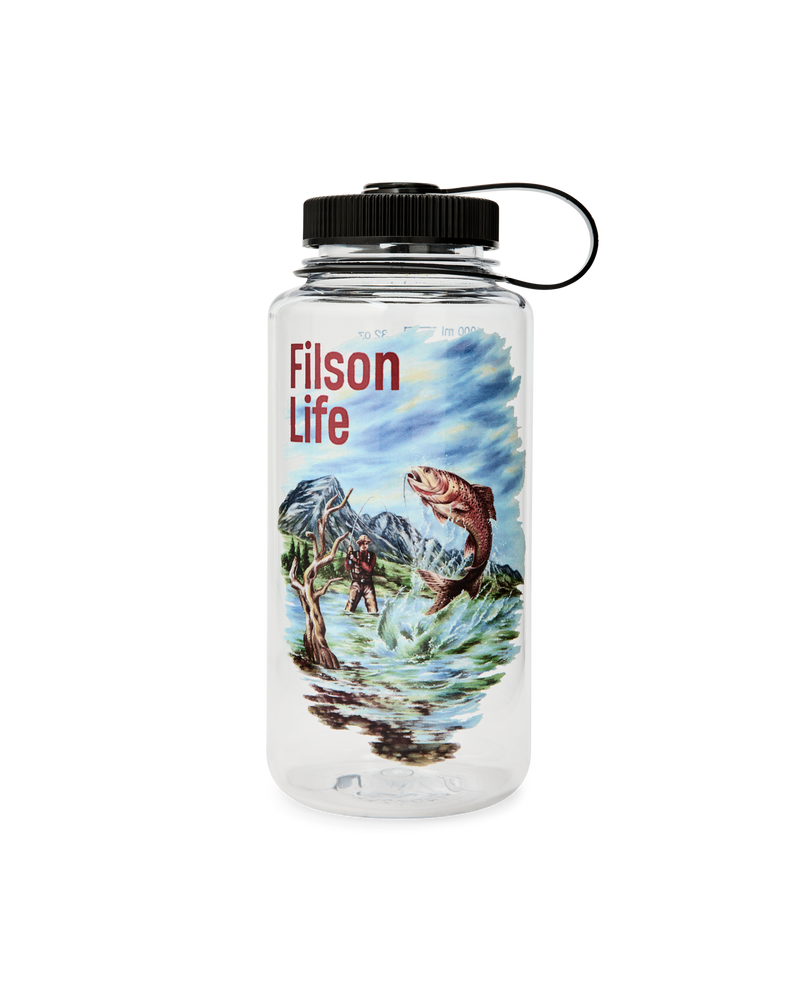 Filson Fishing Graphic Nalgene Bottle in Clear