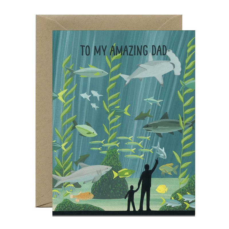 Aquarium Dad Ocean Aquatic Coastal Father's Day Card