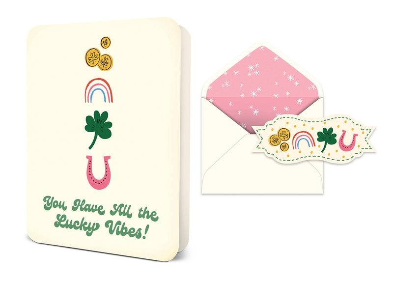 All the Lucky Vibes Deluxe Greeting Card