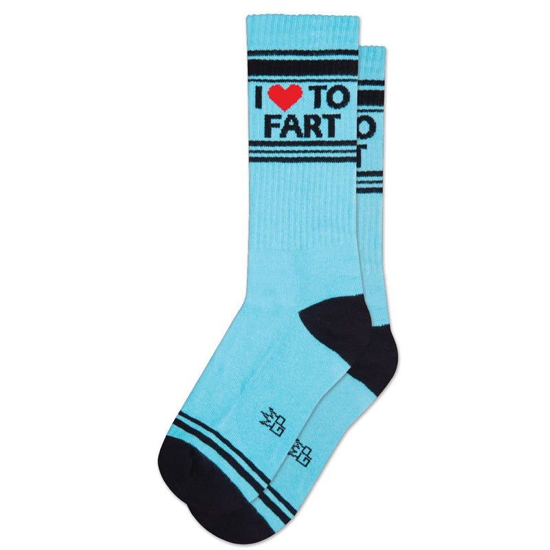 I Love To Fart Gym Crew Socks