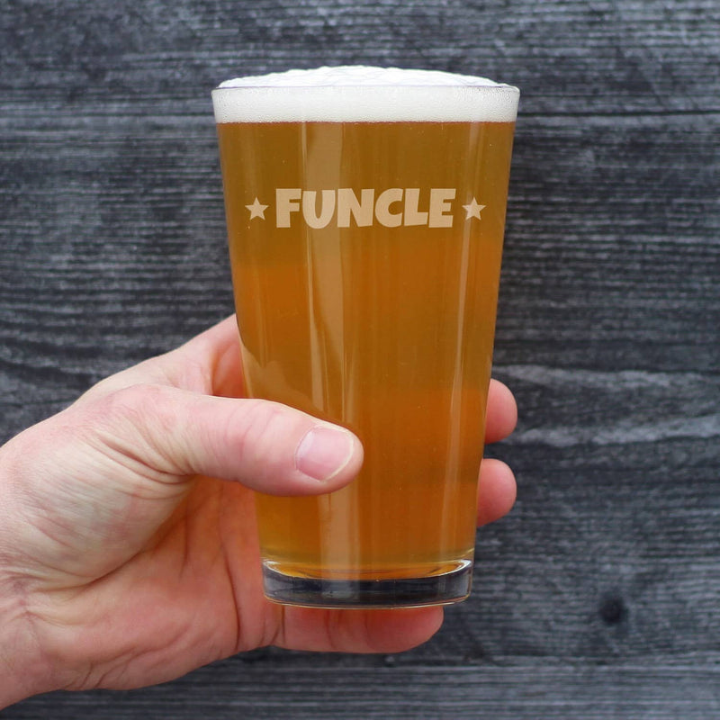 Funcle Pint Glass for Beer - Uncle Gifts and Decor