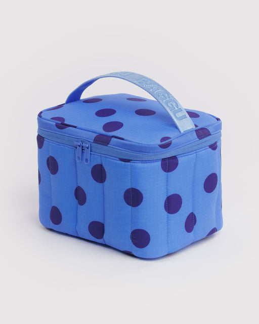 Puffy Lunch Bag - Blue Polka Dot