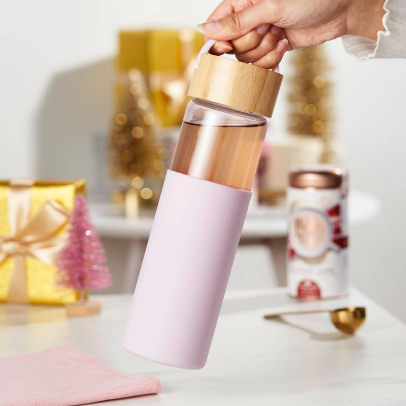 Dana™ Glass Travel Mug Infuser and Silicone Sleeve Lavender