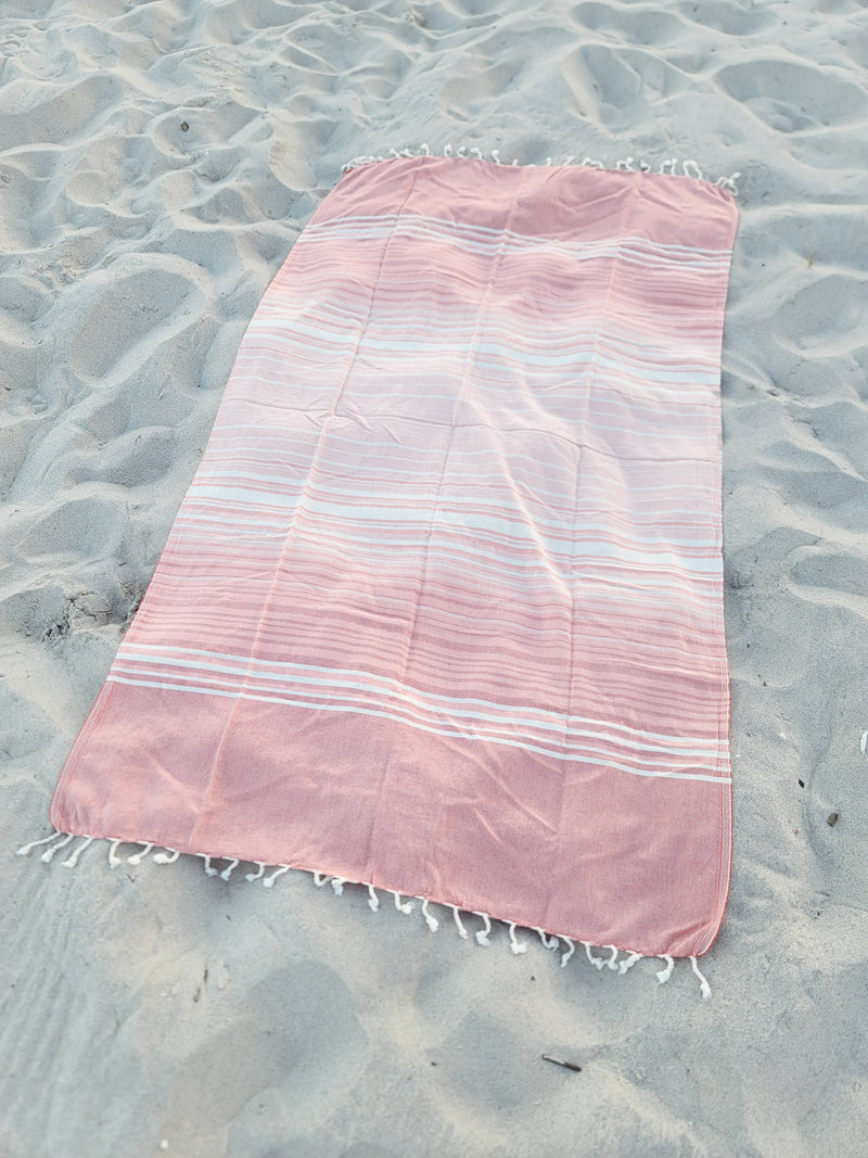 Tegula Turkish Towel | Sand Free Beach Towel |Jacquard Woven: Green