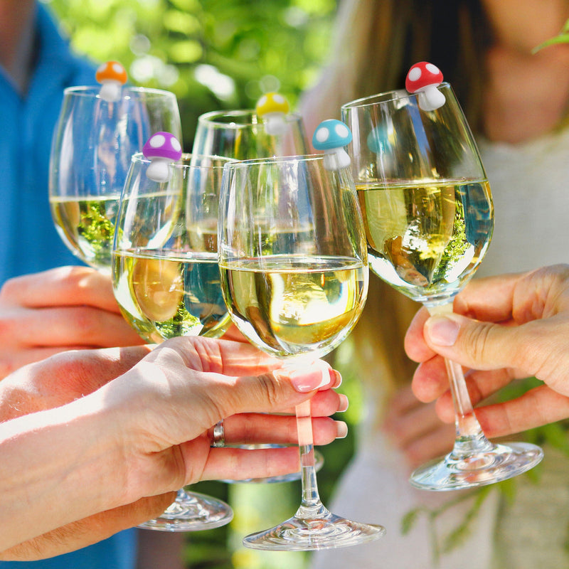 Tiny Toadstools Reusable Drink Markers