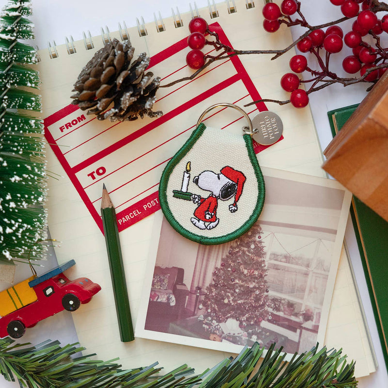 3P4 x Peanuts® Christmas - Cozy Night Snoopy Patch Keychain