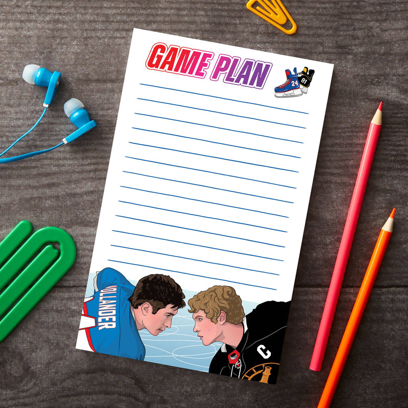 Notepad: Heated Rivalry Game Plan Stationery