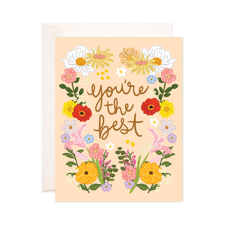 Floral Best Greeting Card - Love & Friendship Card