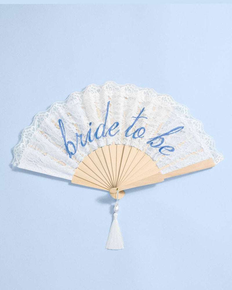 White Lace Bride to Be Folding Fan | Bridal Accessory
