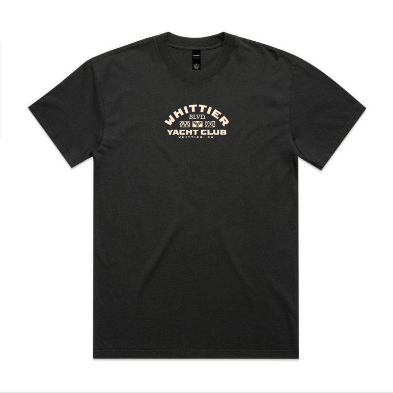 Heavy Faded Whittier Yacht Club Nautical Flag T-shirt
