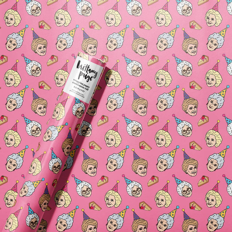 Golden Birthday Wrapping Paper Roll
