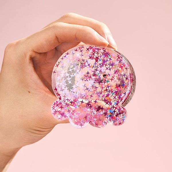 SqueezeSquad Taba Deluxe Premium Silicone Squishy Fidget Toy - Fuchsia Octopus