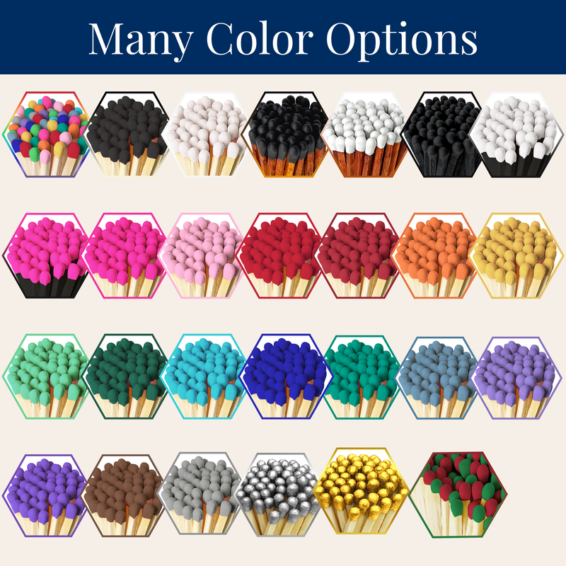 4" Matches in Premium Glass Cloche - Rainbow