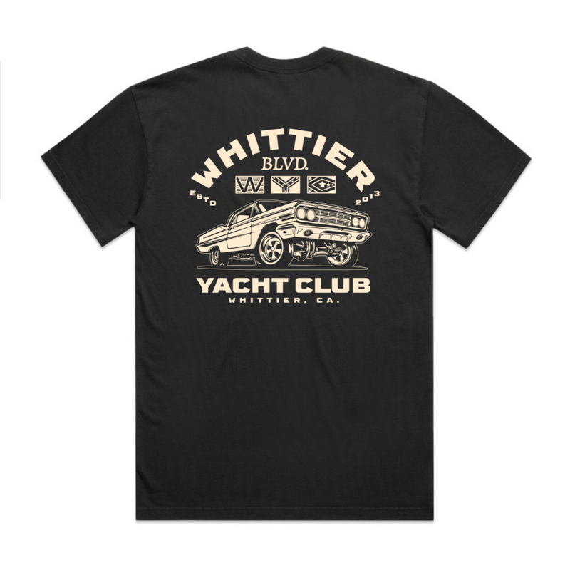 Heavy Faded Whittier Yacht Club Nautical Flag T-shirt