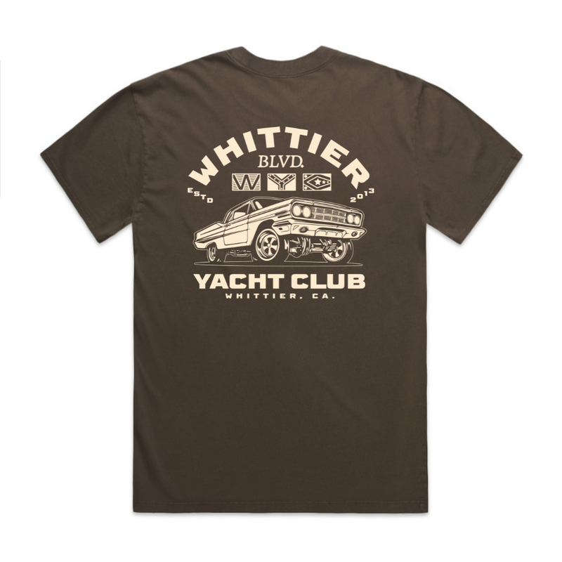 Heavy Faded Whittier Yacht Club Nautical Flag T-shirt