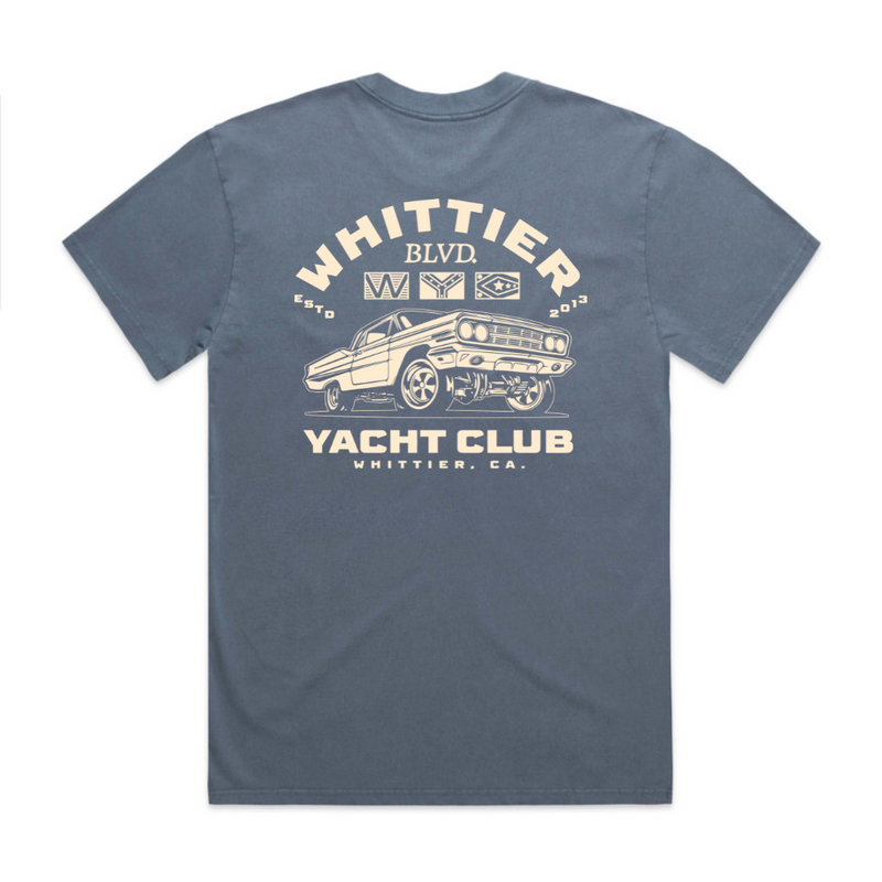 Heavy Faded Whittier Yacht Club Nautical Flag T-shirt