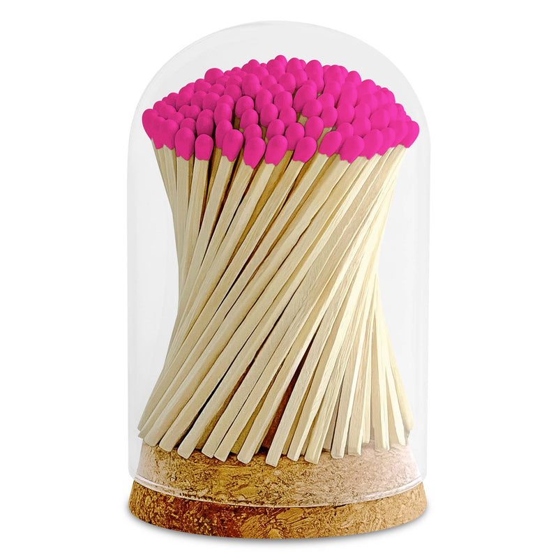 4" Matches in Premium Glass Cloche - Gold
