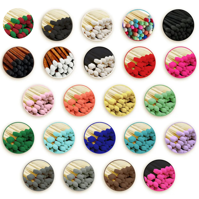 2" Matches + Mini Cloche - Red & Green Mix