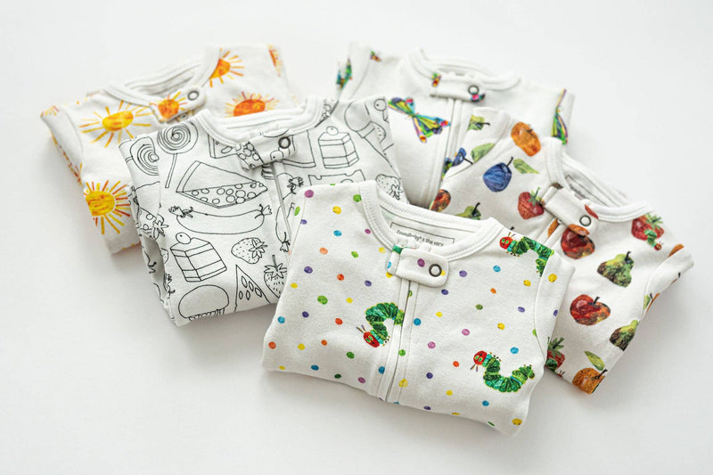 Caterpillar | Organic Zipper Footie: 6-9m