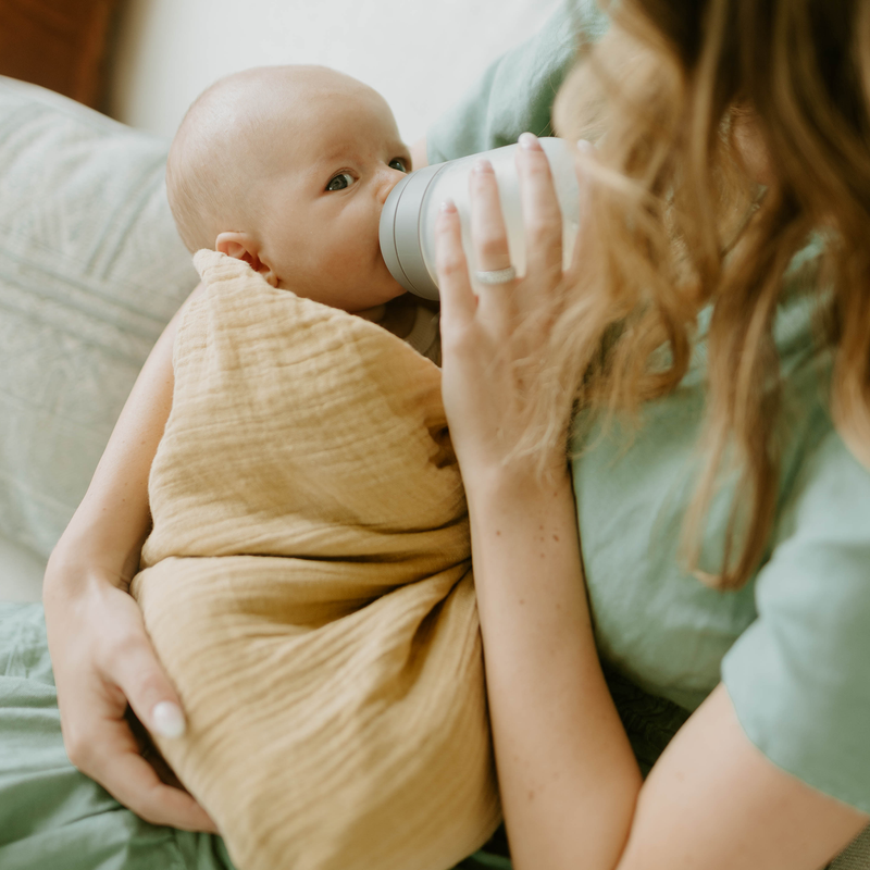 Organic Cotton Muslin Swaddle Blanket | Wheat