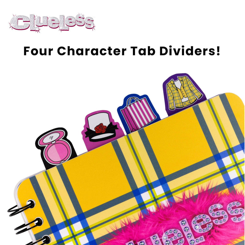 Clueless 4-Tab Spiral Notebook With 160 Dotted Sheets