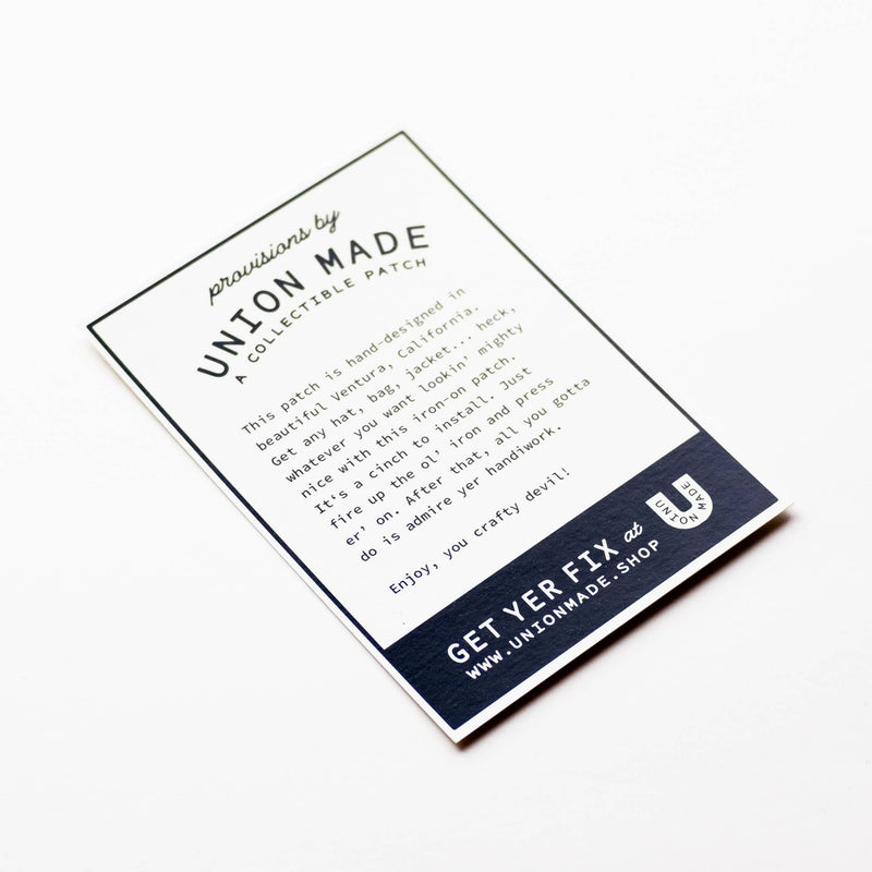 Support Your Local Surf Shop Iron on Patch - Blue & White: Yes