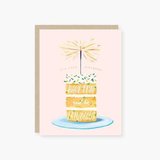 Fun and Frivolous Sparkler Cake Birthday Card - LOCAL FIXTURE