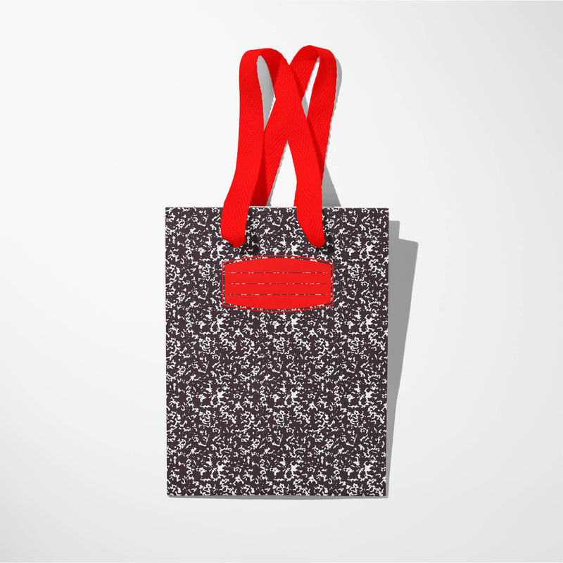 Teacher Appreciation Gift Paper Bag | Black Red & Teacher