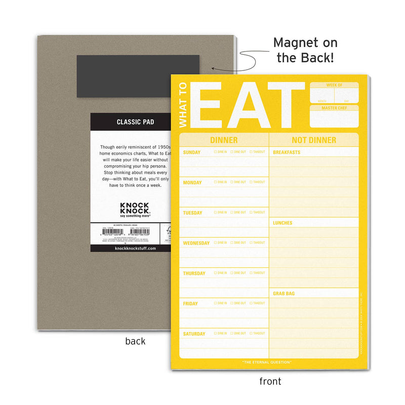 What to Eat Pad with Magnet (Yellow)