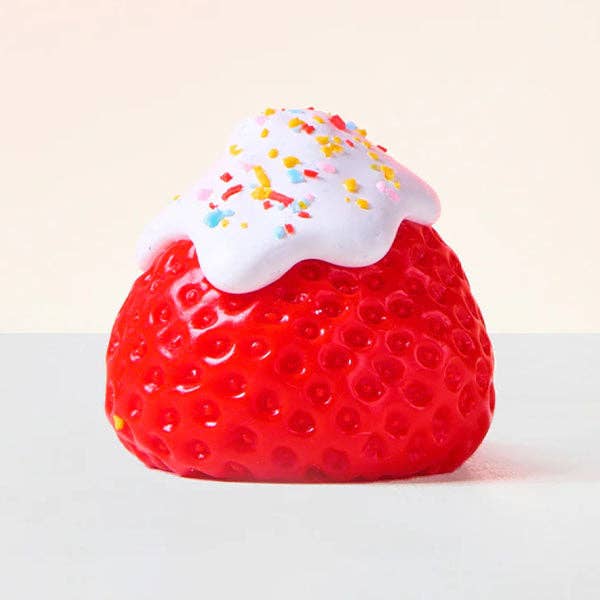 SqueezeSquad Taba Deluxe Premium Silicone Squishy Fidget Toy - Strawberry