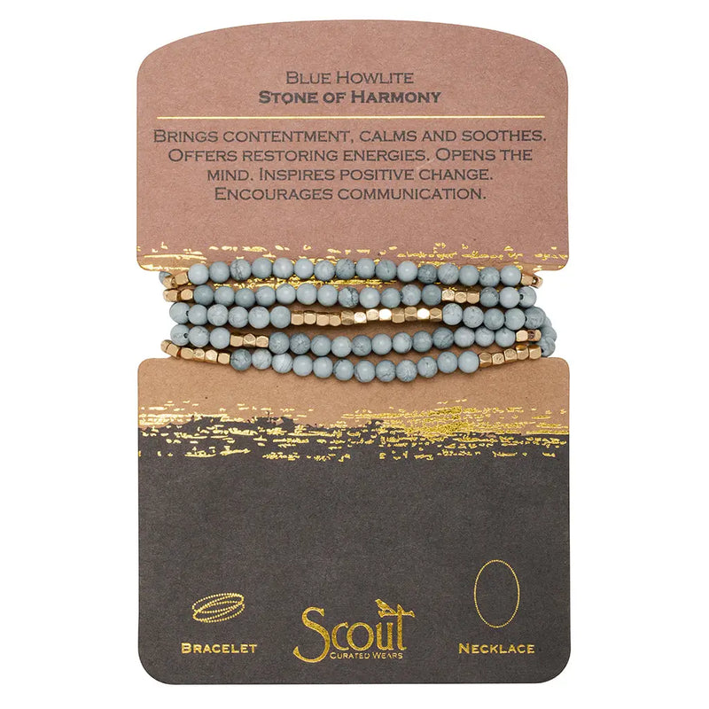 Stone Wrap Blue Howlite - Stone of Harmony