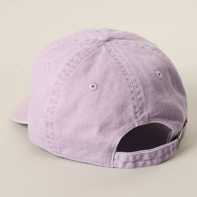 Strong Moms Club Embroidered Cotton Baseball Cap: SMOKE PINK