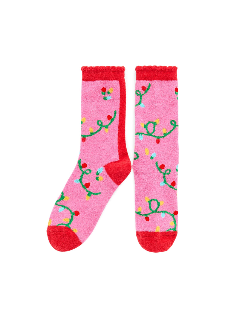String Lights Socks | Pink