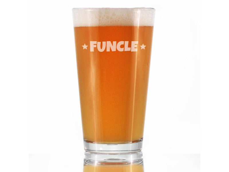 Funcle Pint Glass for Beer - Uncle Gifts and Decor