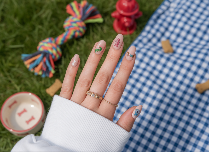 Weenie Dog Nail Stickers