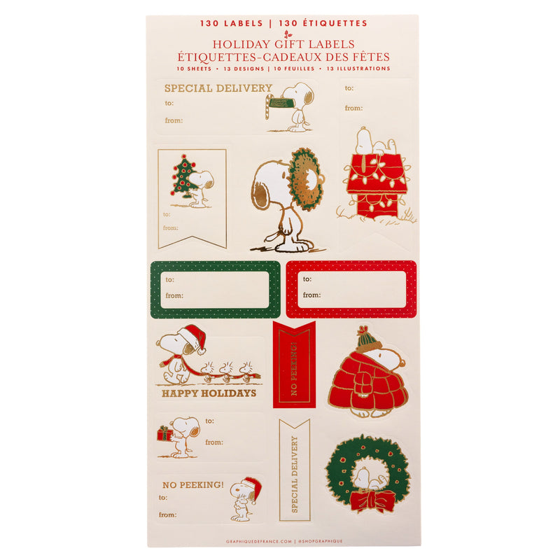 Peanuts® Holiday Gift Labels