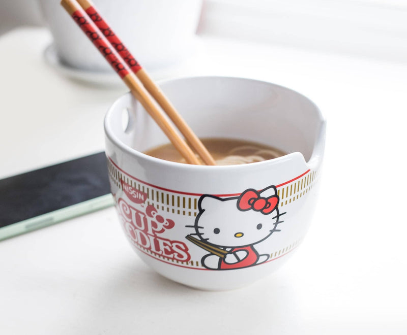 Hello Kitty Cup Noodles Ramen Bowl w/ Chopsticks