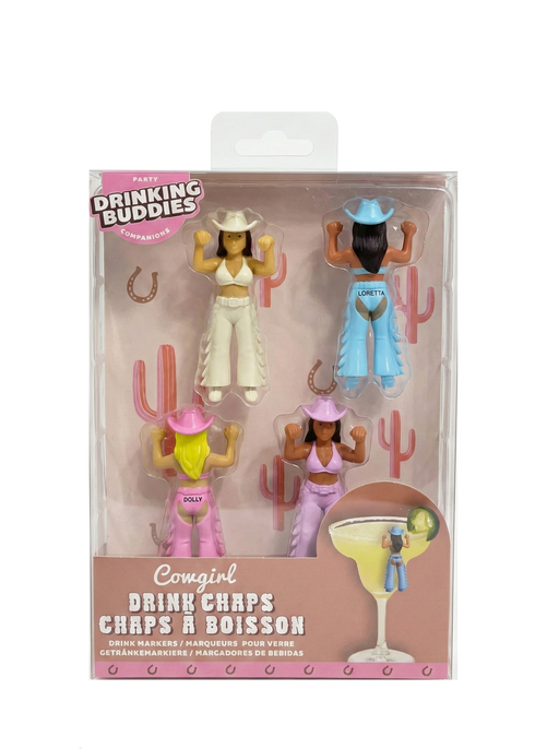 Drinking Buddies Cowgirl Chaps 4 Pack packaging
