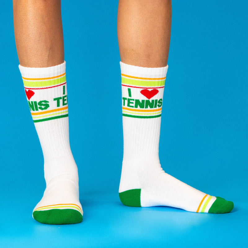 I ❤️ Tennis Gym Crew Socks