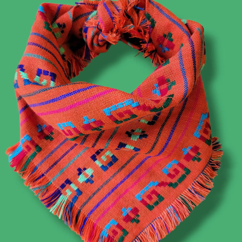Aztec Dog Bandana | Boho Dog Bandana | Orange