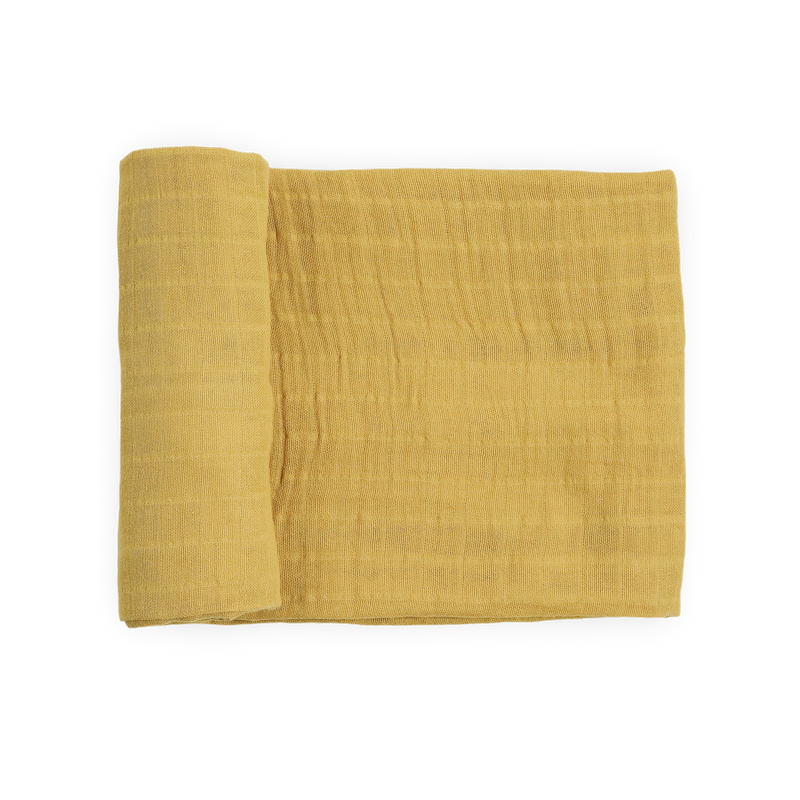Organic Cotton Muslin Swaddle Blanket | Wheat