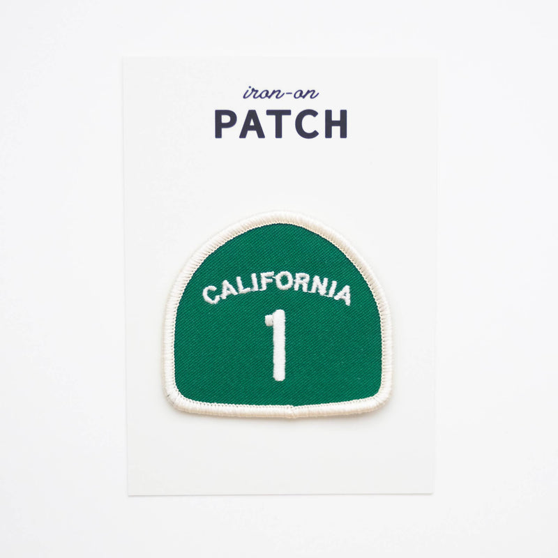 California Pacific Coast Highway 1 Embroidered Iron on Patch: Yes