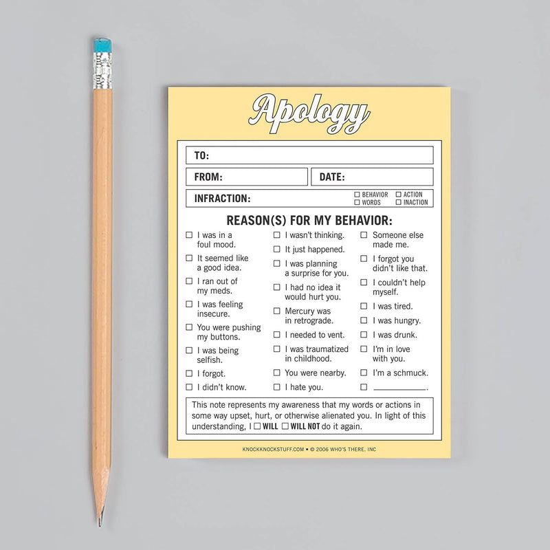 Apology Nifty Note Pad — LOCAL FIXTURE