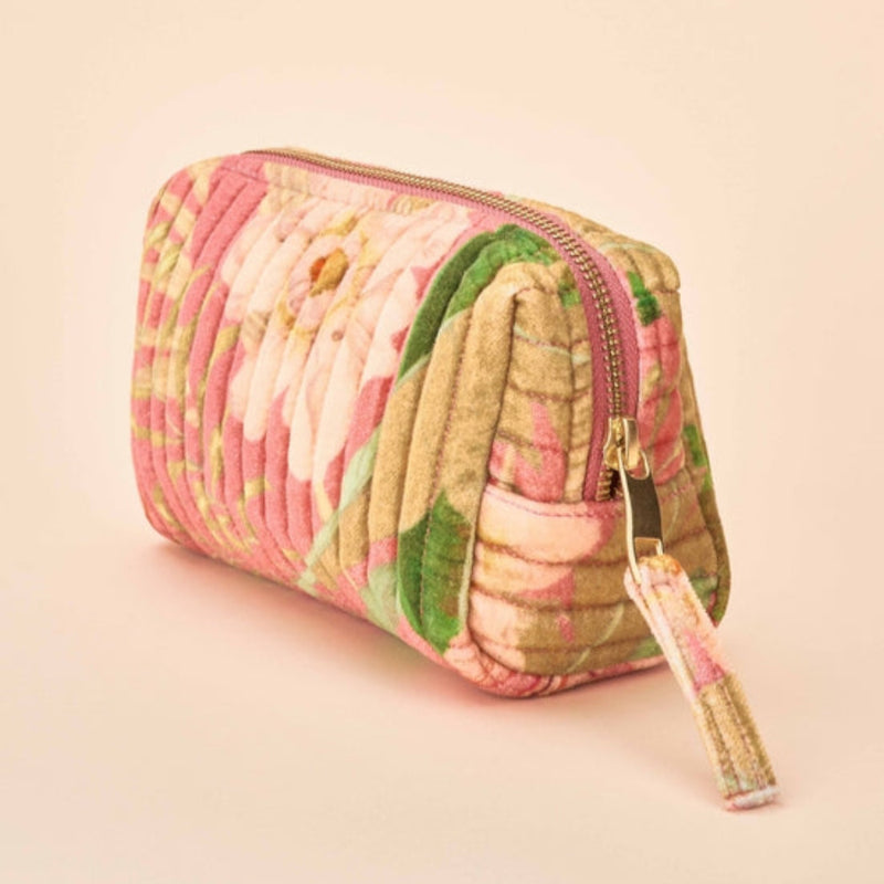 Quilted Washbag | Delicate Tropical, Candy